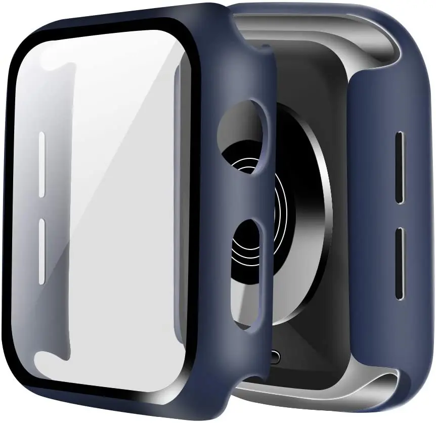 Жесткий чехол для Apple Watch бампер из поликарбоната со встроенным закаленным