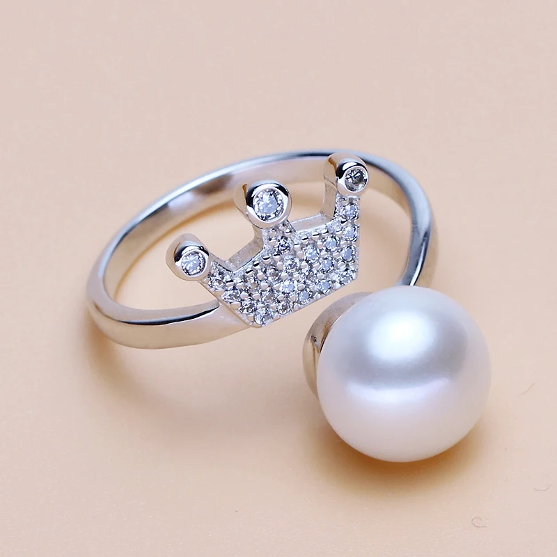 

New Hot ADJUSTABLE Crown Ring Mountings Base Findings Accessories Jewelry Settings Parts for Girls Pearls Beads Stones Agate