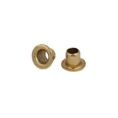 

100pcs M3 x 3mm Brass Plated Metal Hollow Eyelets Rivets Gold Tone