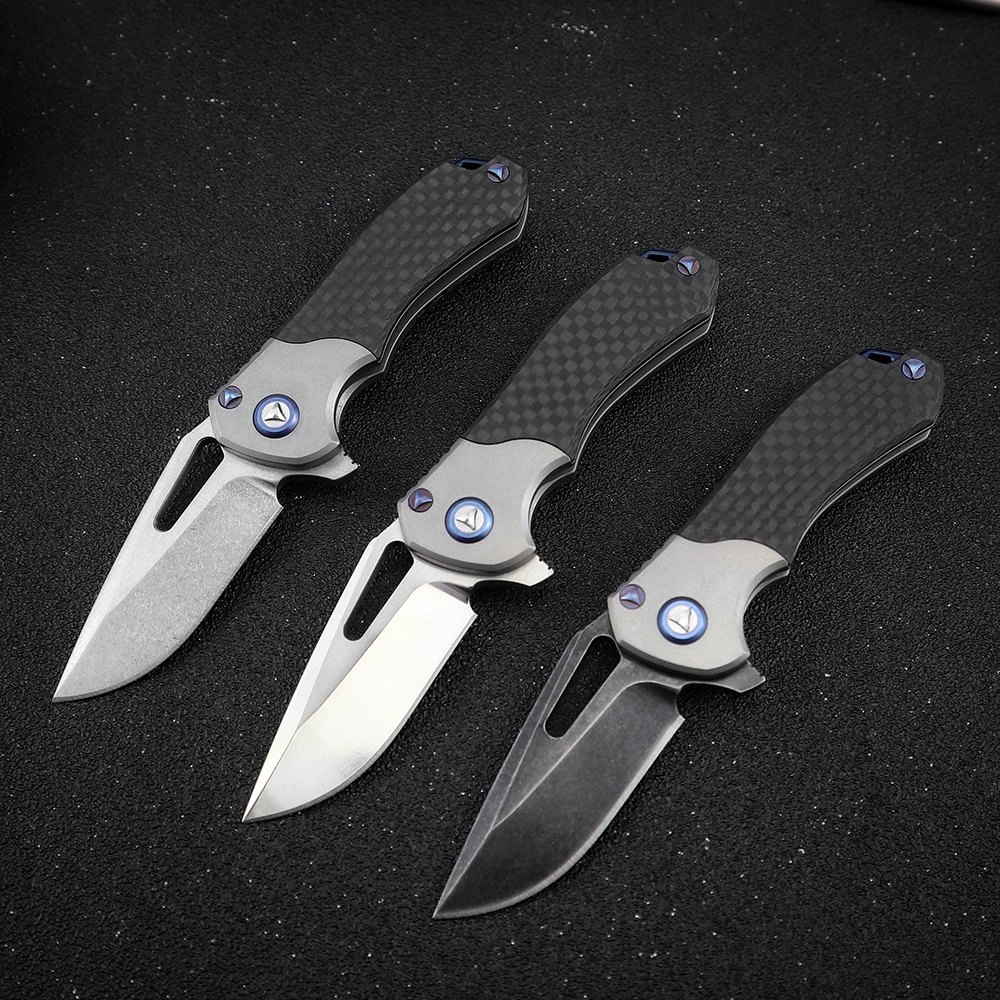 Murah Mini Pisau Lipat Taktis Militer Pisau Saku M390 Titanium Outdoor Berburu Kelangsungan Hidup Utilitas Ball Bearing Pisau Alat EDC