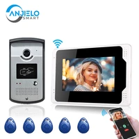 video door phone intercom system sicurity camara 2 way talk tuya smart 1080p hd 7 wifi lcd monitor video doorbell