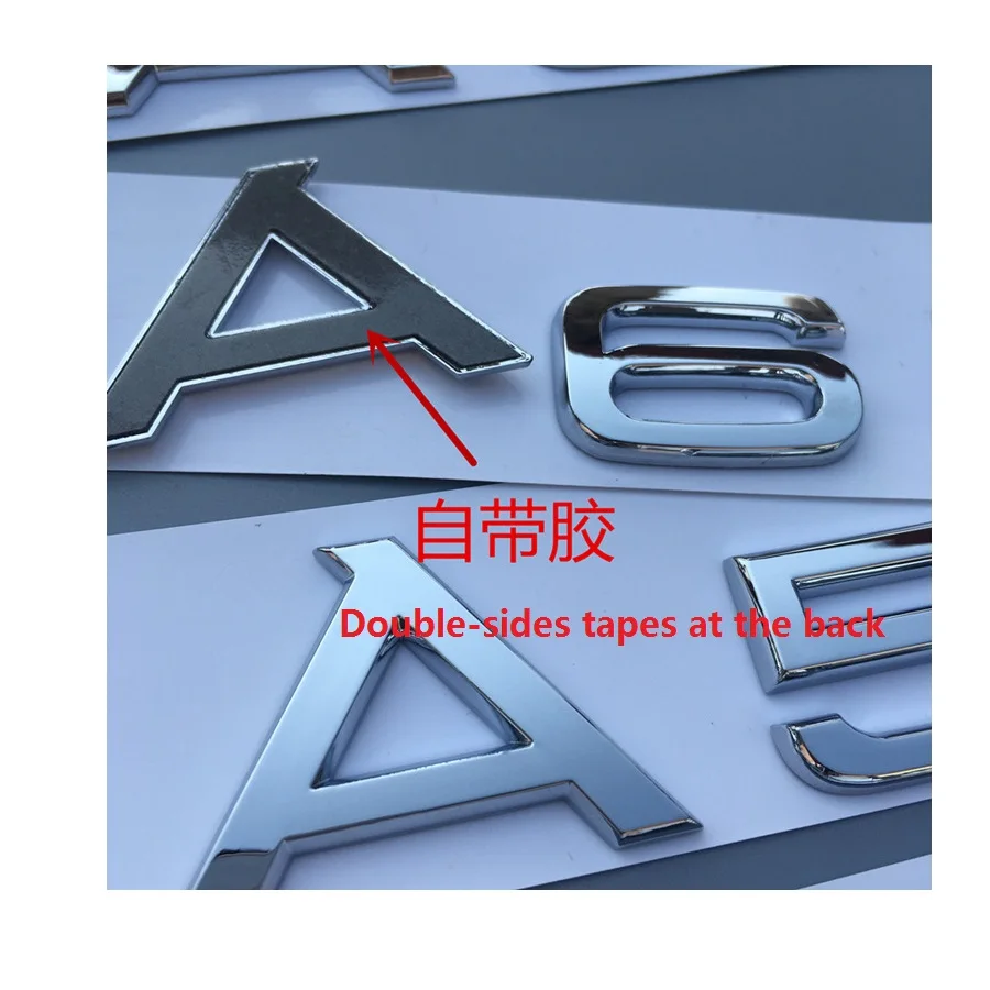 Хромированные черные значки с надписью на багажник TDI символы T D I для Audi A3 A4 A5 A6 A7 A8