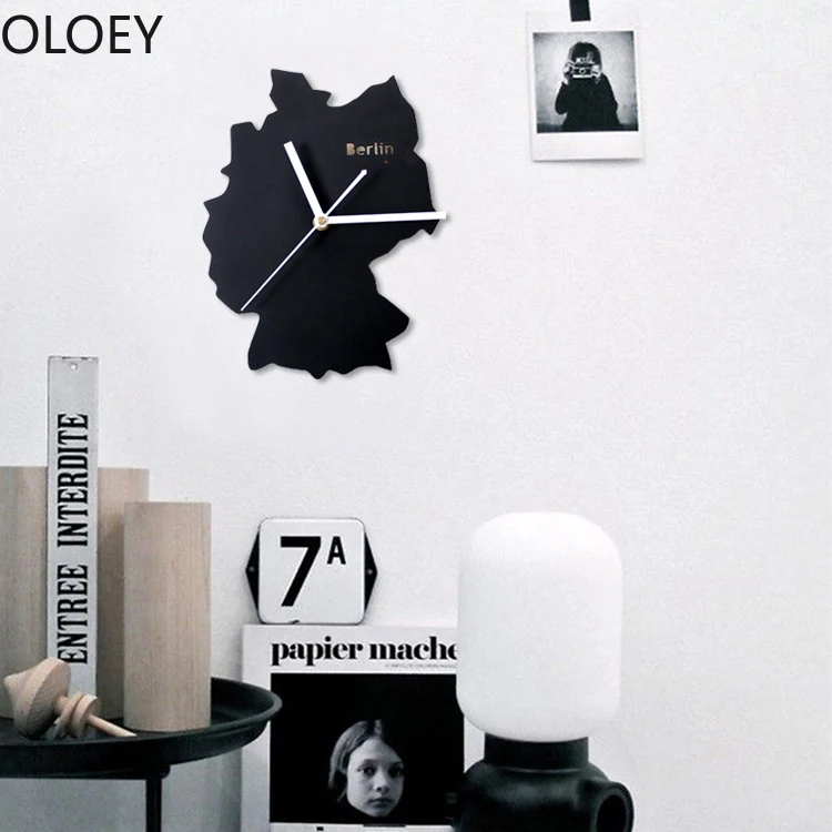 

Nordic Modern Wall Clock World Map Living Room Creative Art Silent Wall Clocks Large Russia France America Reloj De Pared Watch