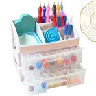 Ящик для хранения с выдвижными ящиками для алмазной живописи, многофункциональный набор инструментов сделай сам, Квадратная бутылка, круглая бутылка, Многоуровневая функциональная коробка с алмазами