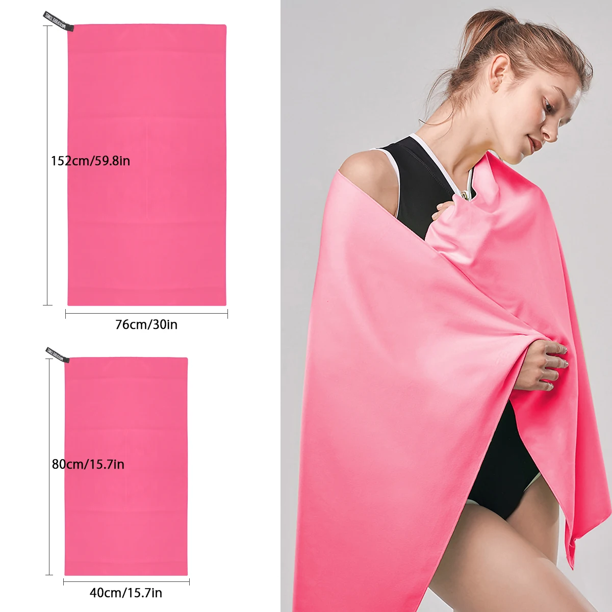 

80x40cm Outdoor Sport Microfiber Towel Quick Dry Absorbent Towel With Carry Bag Fit For Running Cycling Camping Hiking Beach