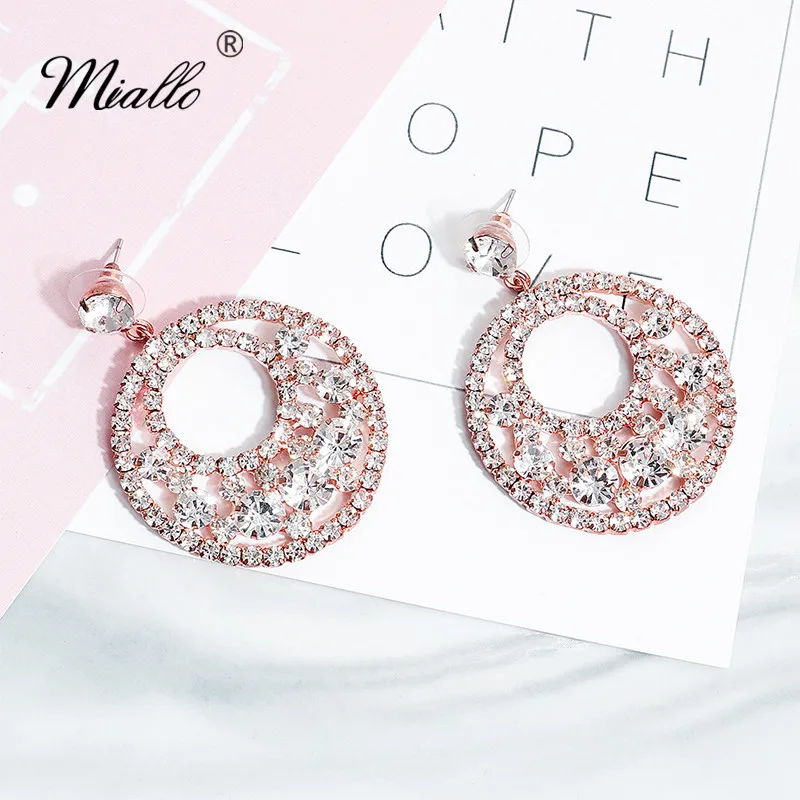 Новинка 2019 свадебные серьги Miallo в стиле барокко с австрийскими кристаллами