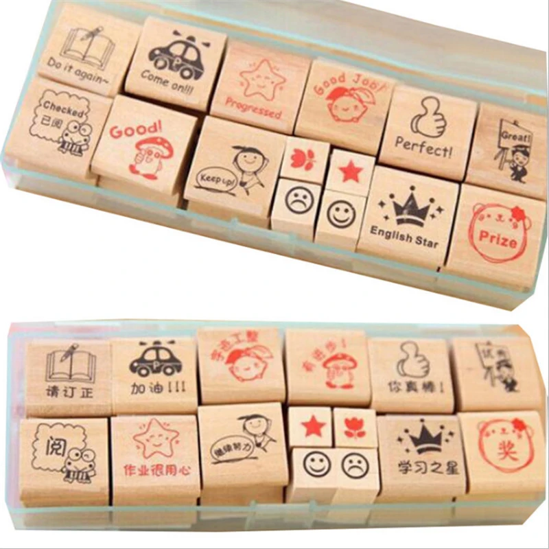 15 шт. учителя Stampers самостоятельно покрывать краской мультфильм английская