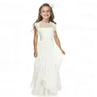 Длинное платье для девочек, с цветочным рисунком, винтажное, для свадьбы, вечеринки, торжественных мероприятий
