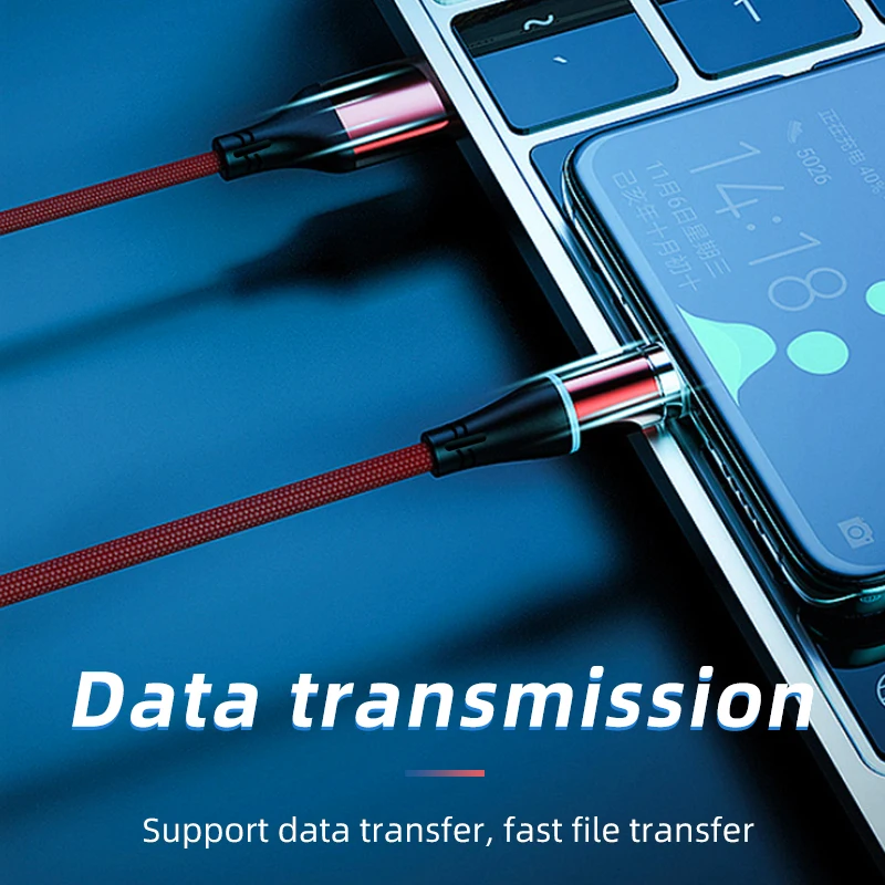 ! Магнитный usb кабель ACCEZZ 3 А быстрая зарядка 1 м для IPhone type C магнитное зарядное