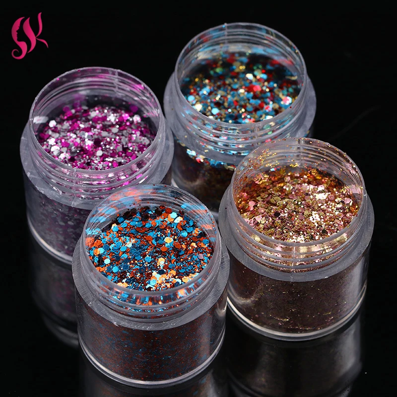 

Nail Art Sequins Holographic Glitter Flakes Paillette Irregular Sticker Manicure Decor Accessories Chameleon DIY Decorations 3D