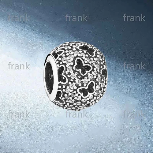 

791482CZ Fluttering Butterflies Charm