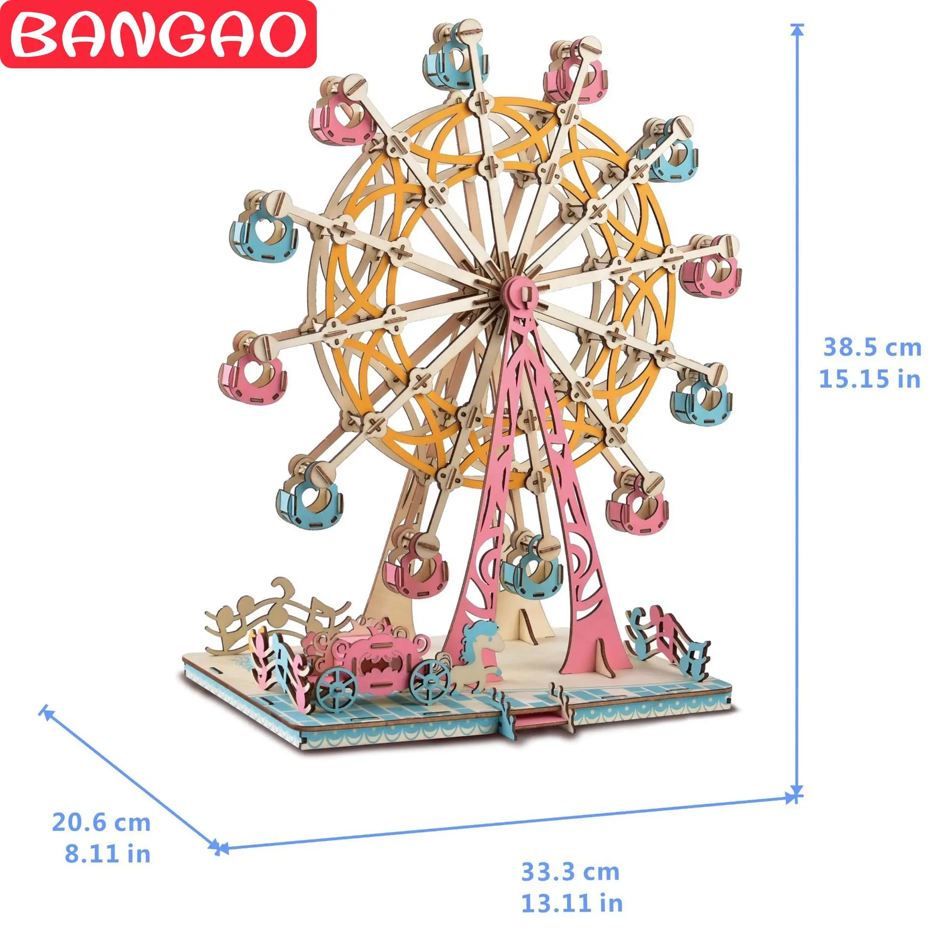 3D деревянные головоломки счастливое колесо обозрения образовательные подарки