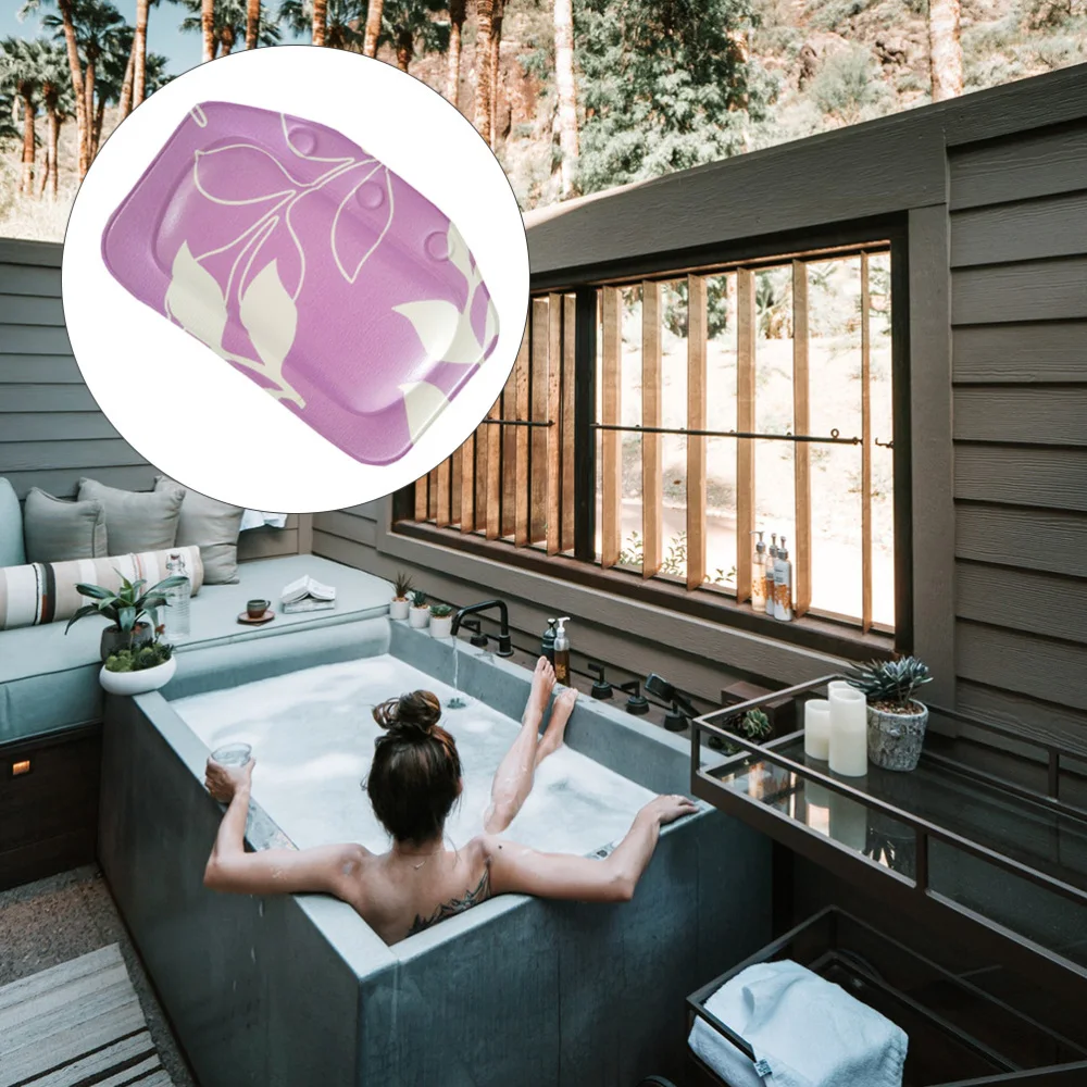 

PVC Sponge Bathtub Pillow Spa Bath Pillow Bathtub Shower Pillow Head Shoulder Neck Support (Purple)