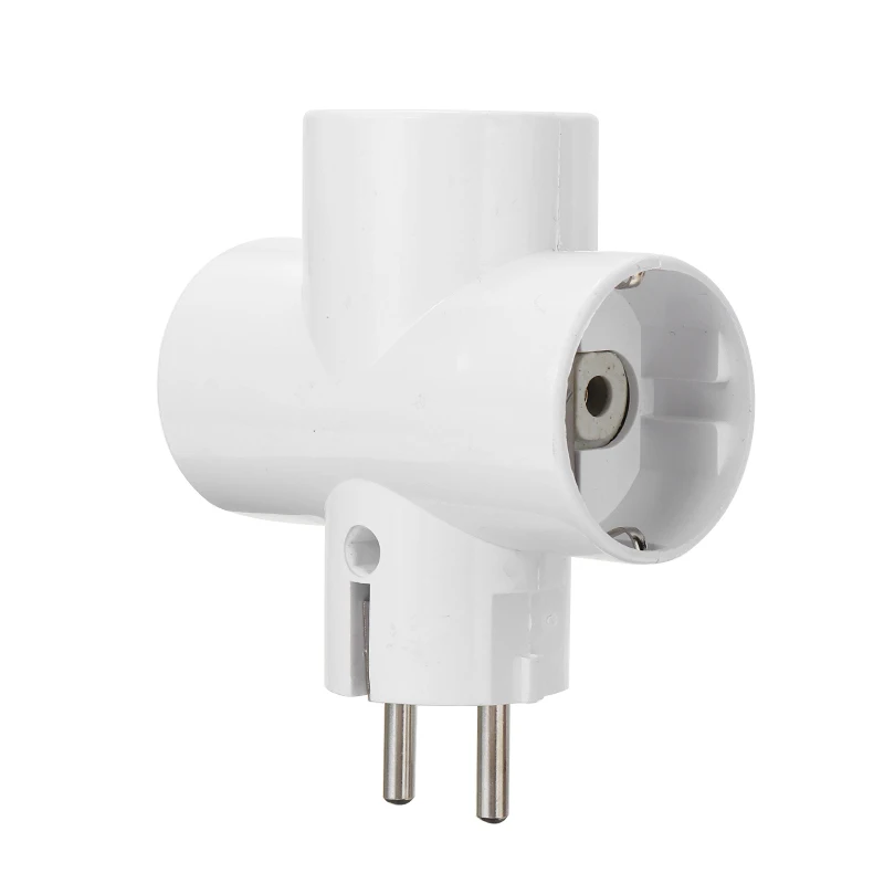 1 шт. прочный ABS стандарт ЕС несколько розеток питания Белый Мульти-разъем 3-way