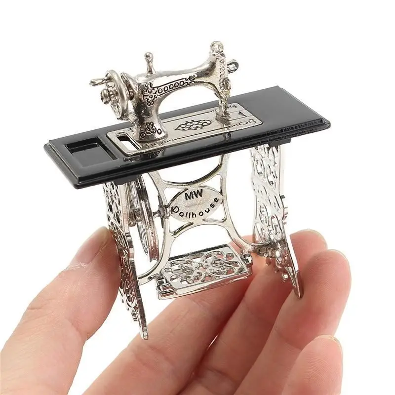 1/12 Кукольный дом Декор Miniatura игрушка Винтаж миниатюрная швейная машина
