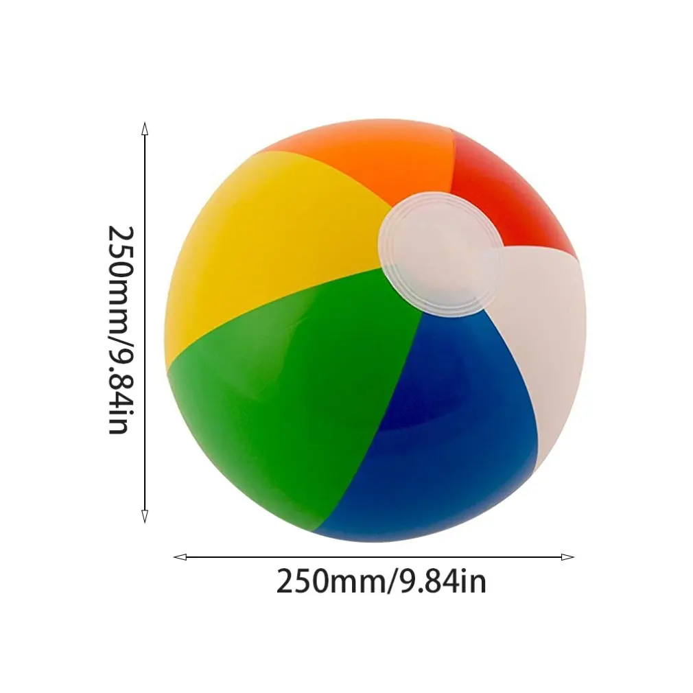 

30Cm Color Inflatable Ball Children'S Play Water Polo 6 Color Beach Toy Ball Beach Ball Colorful