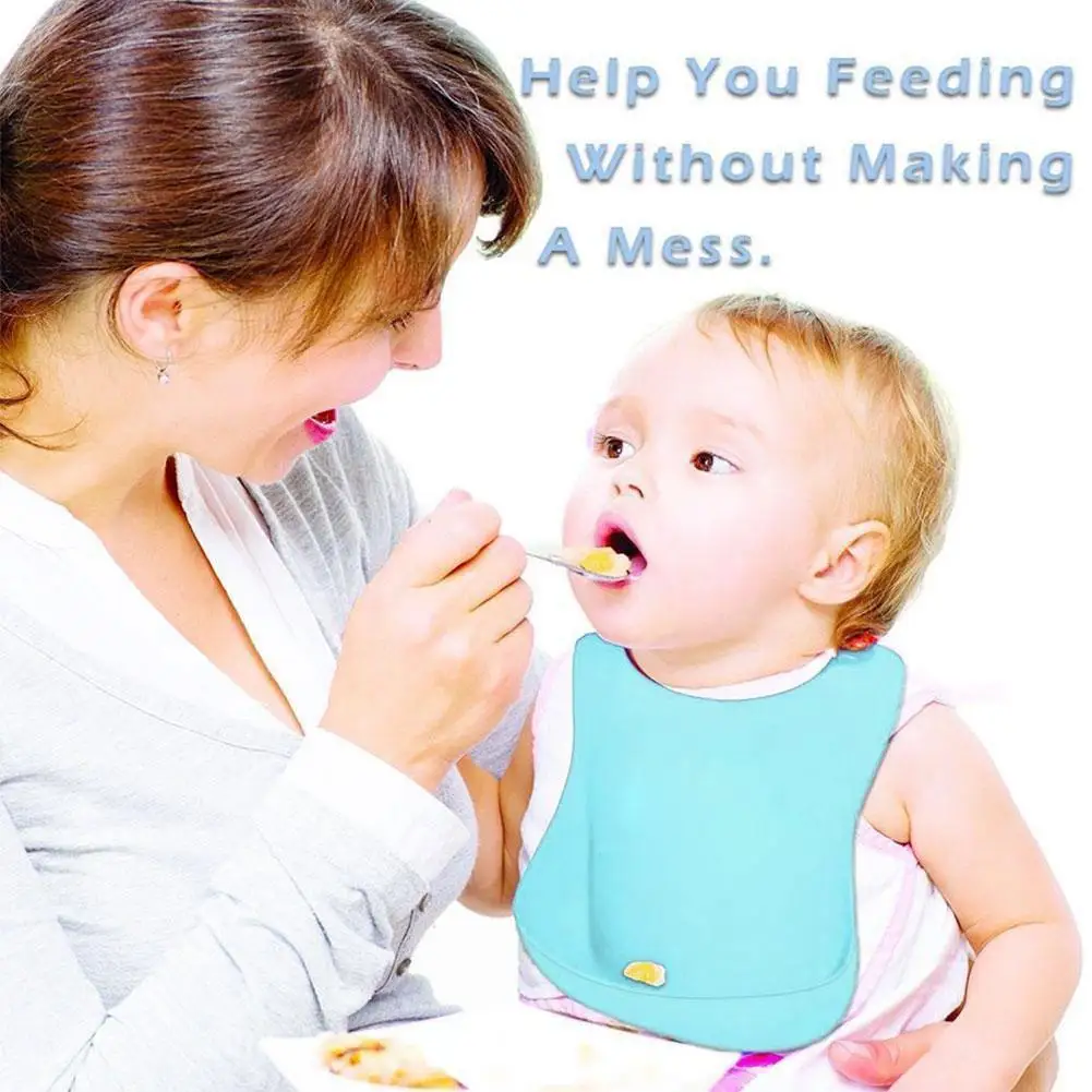 

Silicone Baby Bibs Newborn Feeding Tableware Waterproof Bandana Baby Goods Breastplate Cartoon Babador Aprons Panda C9T0