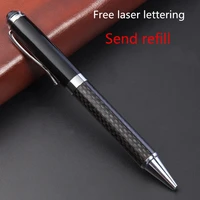 carbon fiber ballpoint pen free laser lettering gel pen high end business metal ballpoint pen gift pen