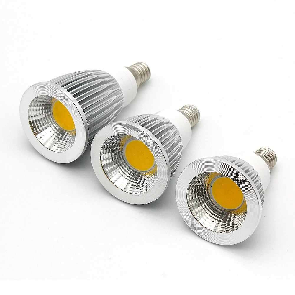 E14 Led светильник COB SMD высокая яркая полная мощность 3 Вт 5 7 AC85-265V алюминиевый