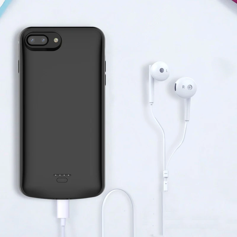 Фото Чехол с аккумулятором для iPhone 6plus 6s plus 7plus 8plus чехол внешним зарядным устройством Чехол с аккумулятором для iPhone 6plus 6s plus 7plus 8plus чехол внешним зарядным устройством