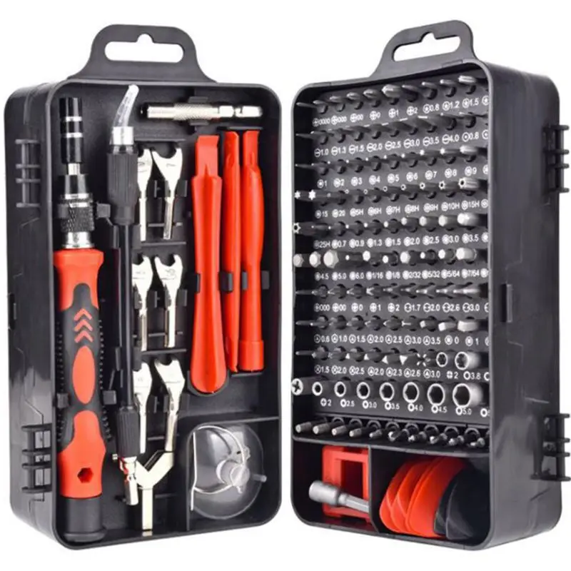 

J2FB 135 in 1 Screwdriver Set of Screw Driver Bit Set Multi-function Precision Mobile Phone Repair Device Hand Tools Torx Hex