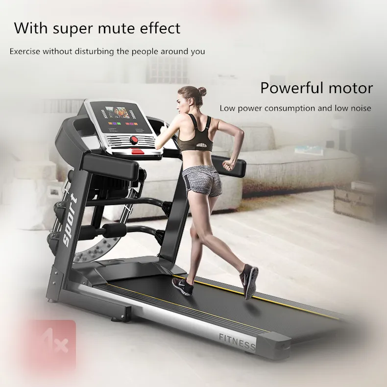 

Multifunction Folding Treadmill Household Electric Flat Walking Machine Intelligent Shock Absorption Bluetooth Fitness Equipment