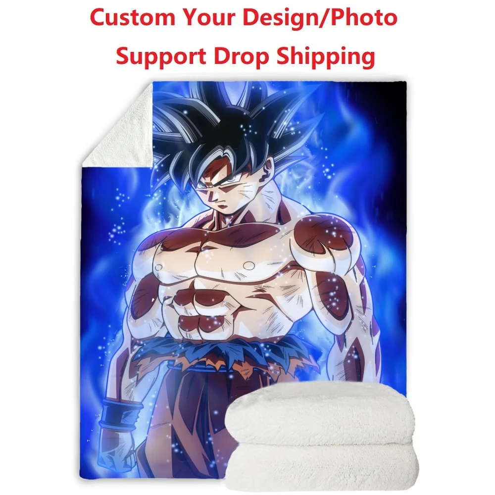 Dragon Ball пользовательские фланелевые флисовые одеяла Диван теплая кровать пледы одеяло для взрослых H малыш аниме пушистый взвешенный одеяло s 200 см