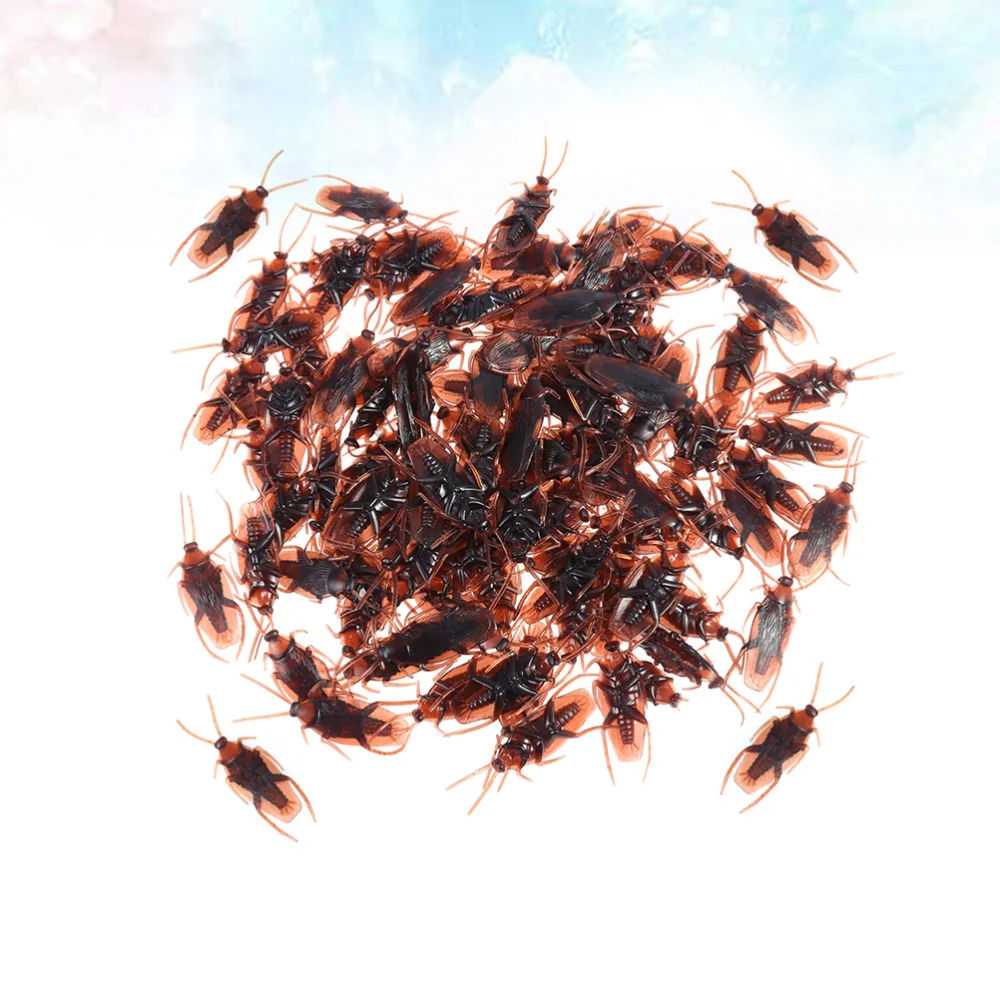 

60pcs Fake Roach Simulation Cockroaches Prank Novelty Cockroach Bugs Look Real for (Brown)
