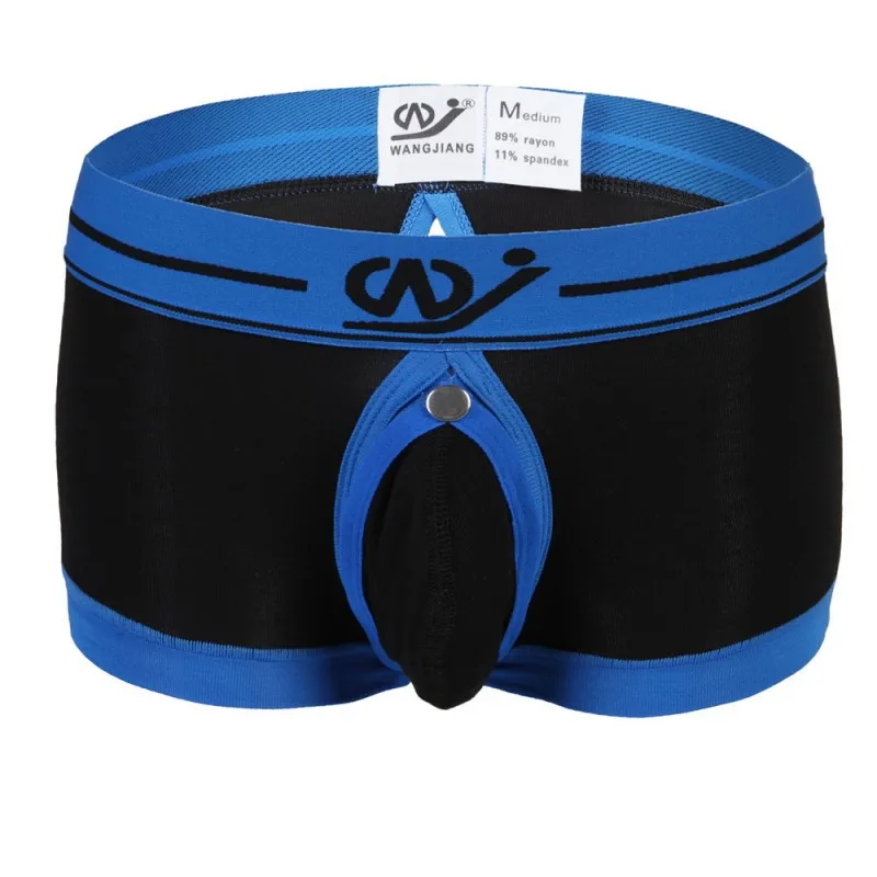 Сексуальное мужское нижнее бельё шорты боксеры из модала Cuecas открытая