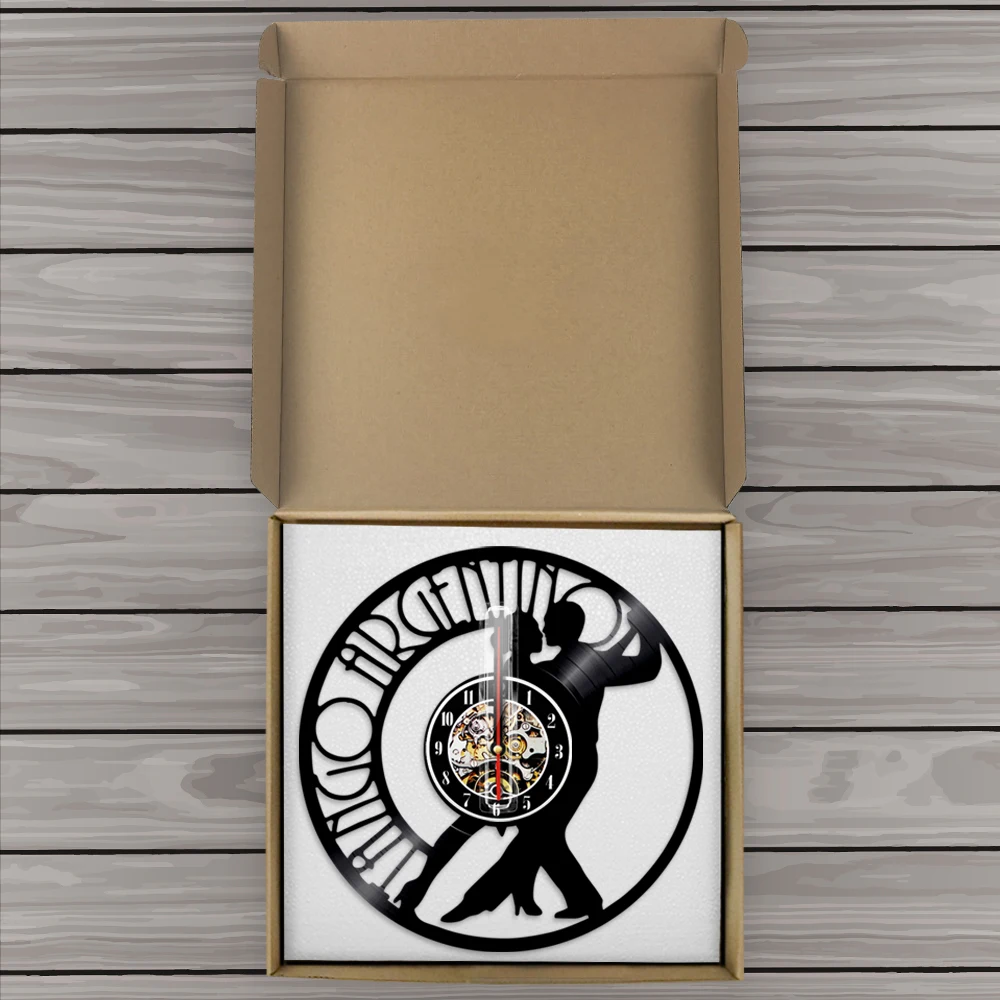 Настенные 3d часы с виниловой пластиной для танго декоративные настенные