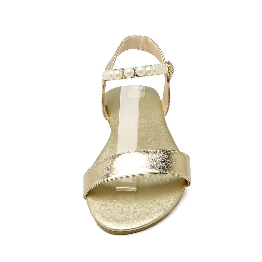 Женские сандалии QUTAA повседневные летние из искусственной кожи на низком каблуке