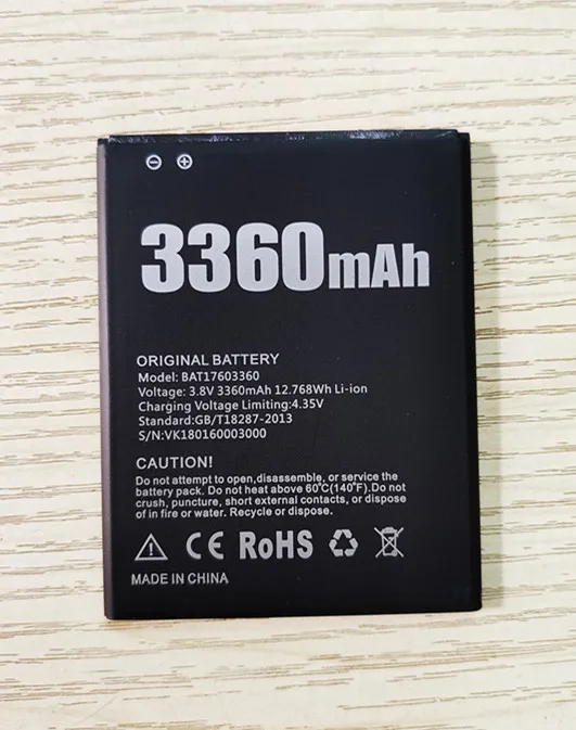 AZK Высококачественный аккумулятор BAT17603360 3360 мАч для Doogee X10 MTK6570 5 0 дюймовый