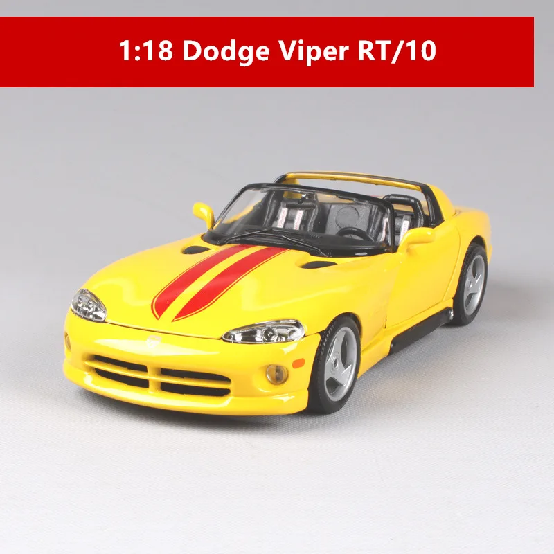 RT Bburago 1:18 Dodge VIPER RT автомобиль сплав модель автомобиля моделирование автомобиля украшение коллекция Подарочная игрушка Литье под давлением модель игрушка для мальчиков - Цвет: RT