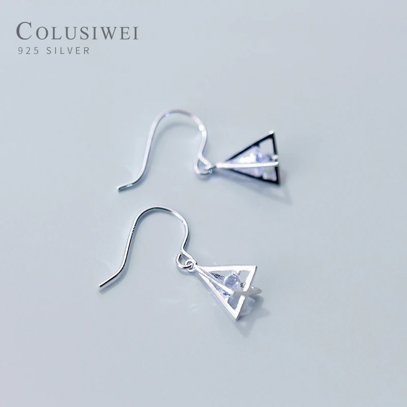 Colusiwei серебро 925 пробы ювелирные изделия модный дизайн треугольные Висячие
