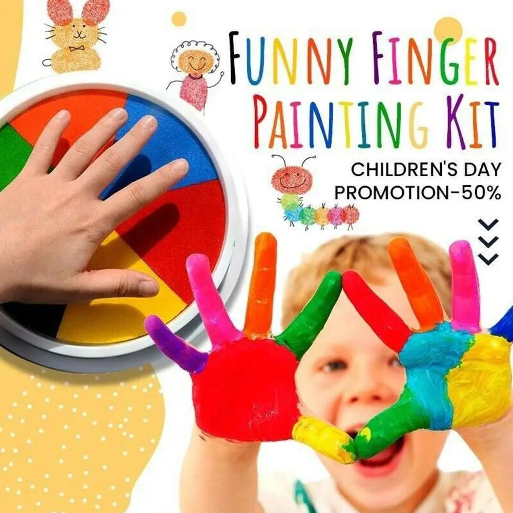 

New Funny Cute Finger Picture Book Finger Puzzle Tool Set Mud Painting Finger Printing Tutorial Early Childhood Education Toys