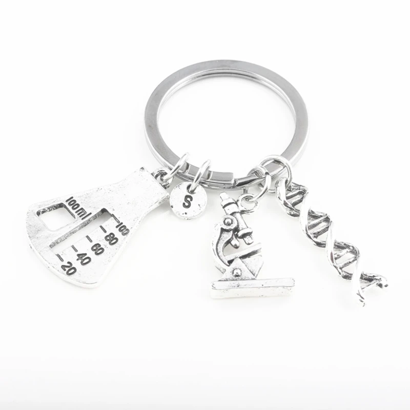 1 шт. доктор молекулярной ДНК микроскоп брелок наука оборудование для ключей