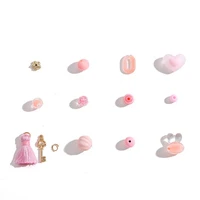 xuqian 2022 fashion 12 tiles with pink bead rabbit head material box for diy bracelet jewelry accessories j0093