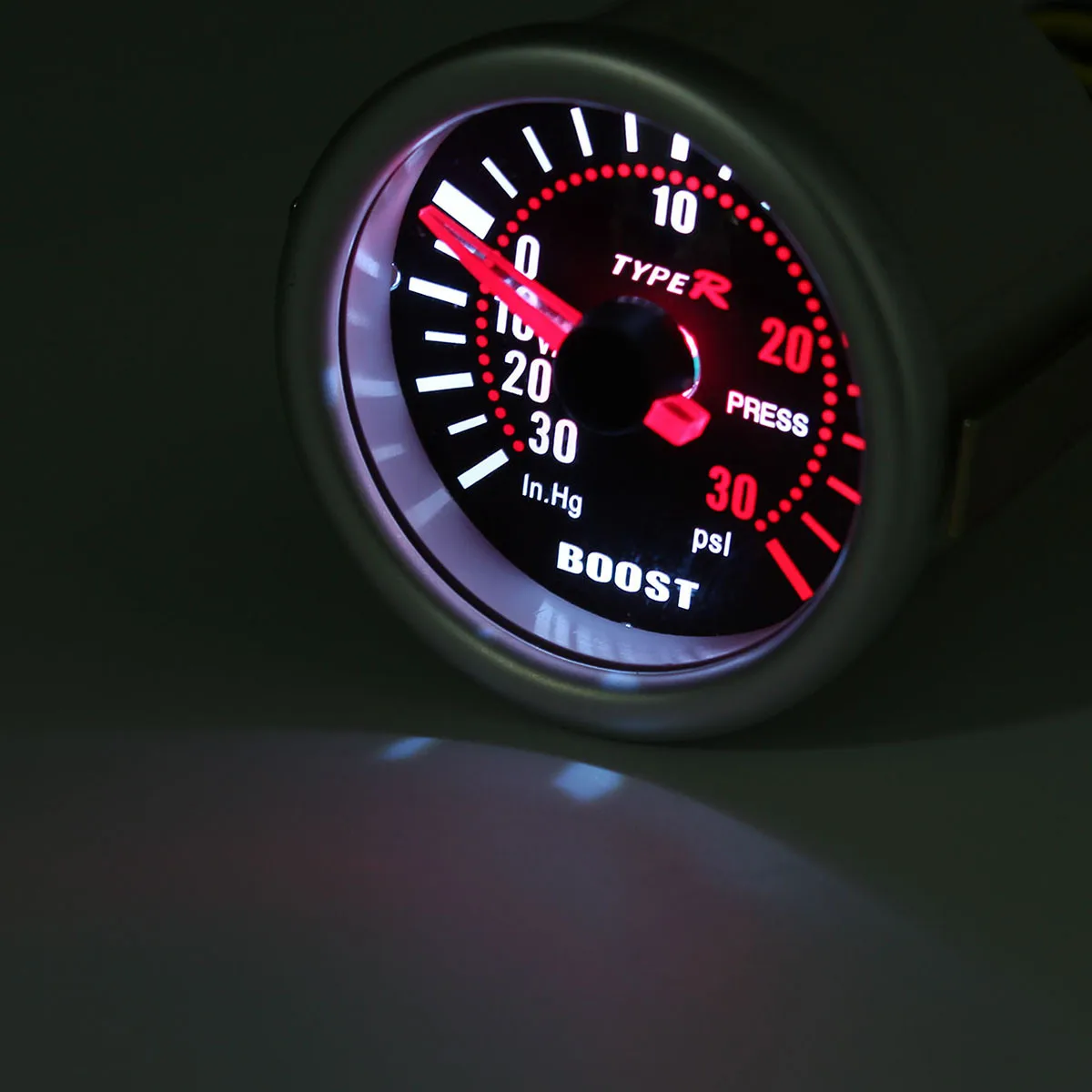 " 52 мм светодиодный Авто Бар турбо Boost Gauge метр указатель с датчиком и держателем углеродного волокна