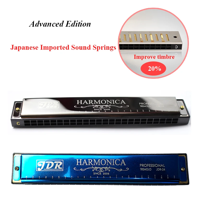 JDR диатоническая губная гармоника полифония рот органа тремоло Стандартный 24