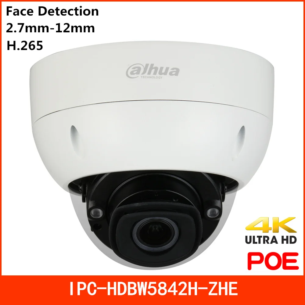 New Dahua 8MP IP Camera POE Pro AI IR Dome Network 2.7-12mm Motorized lens Support People Counting and Face Detection | Безопасность и