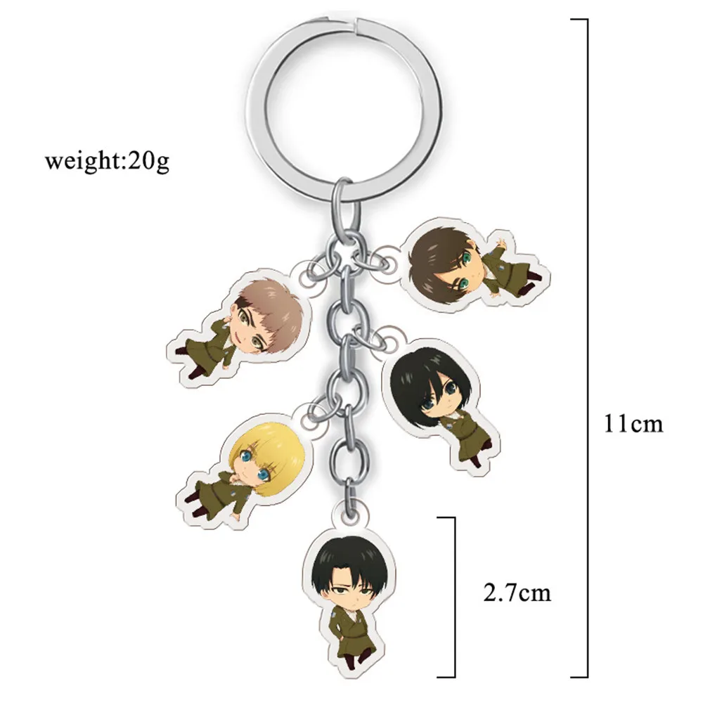 

Attack on Titan Tiny Korean Style Acrylic Anime Key Ring Cartoon Keychain Boy Girl Birthday Women Party Pupil Jewelry Gift
