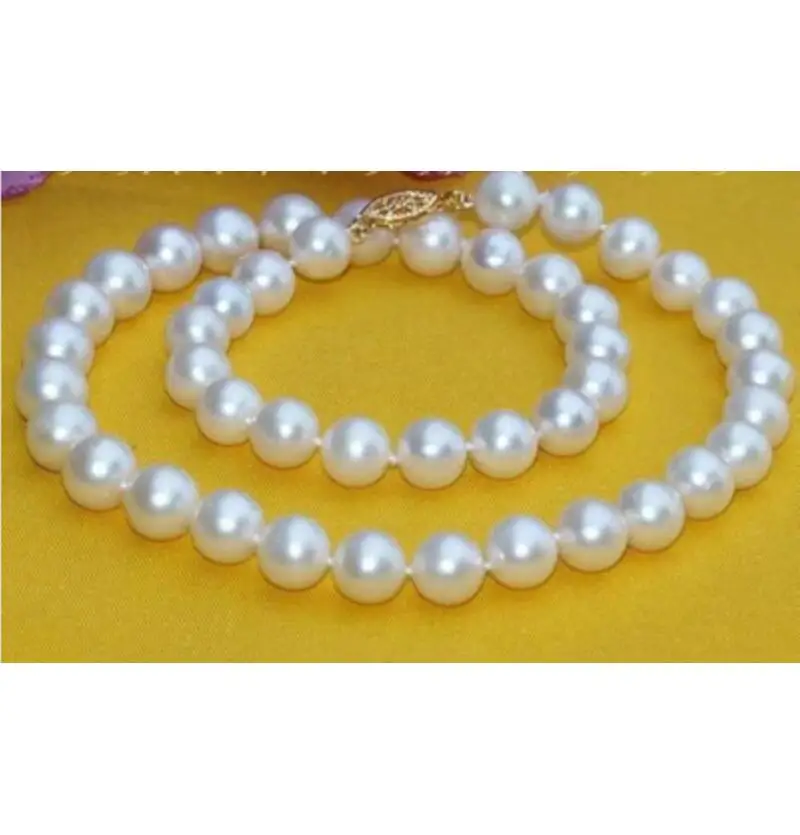 Модные ювелирные изделия Бесплатная доставка AAA 8-9 мм Белый Пресноводный