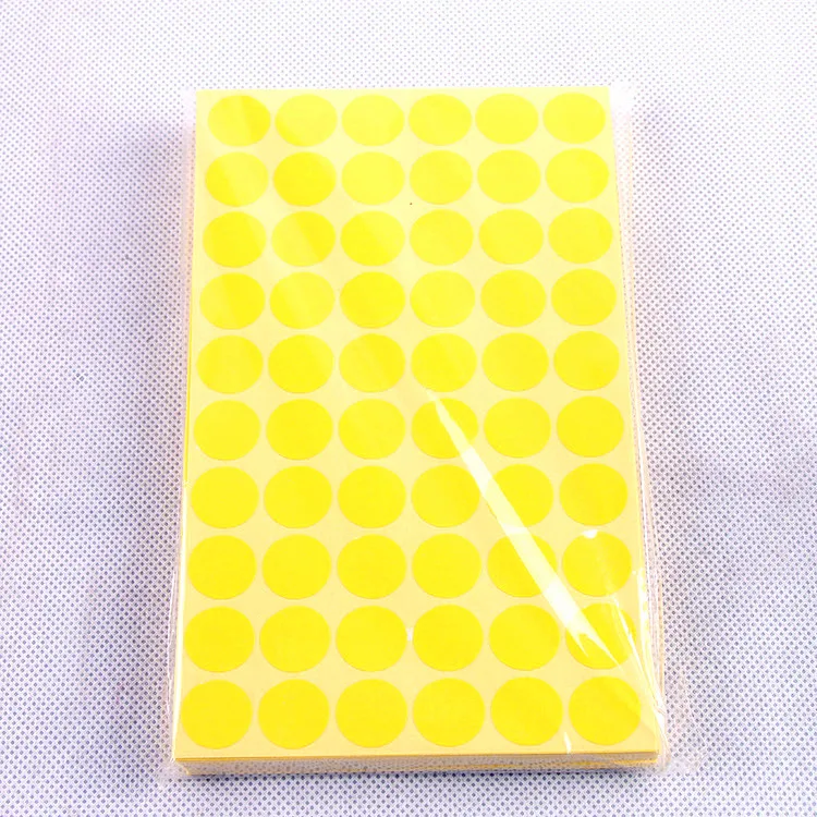 480pcs Circle Round Color Coded Adhesive Label 15mm Dot Stickers Multicolor Scrapbooking | Дом и сад