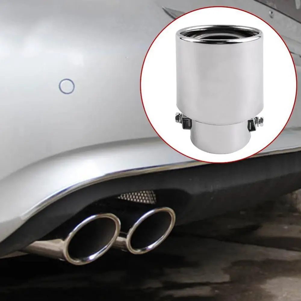 

35% Hot Sales!!! Universal Vehicle Stainless Steel Car Rear Round Exhaust Pipe Tail Muffler Tip