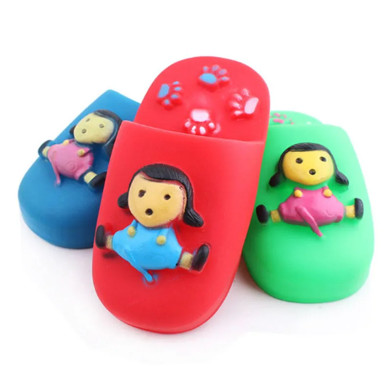 Игрушка пищалка для домашних питомцев игрушка в форме тапочек животных кошек