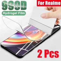 2 4pcs for oppo realme 8 7 6 pro hydrogel film screen protector for realme 8pro protective film full cover smart phone not glass