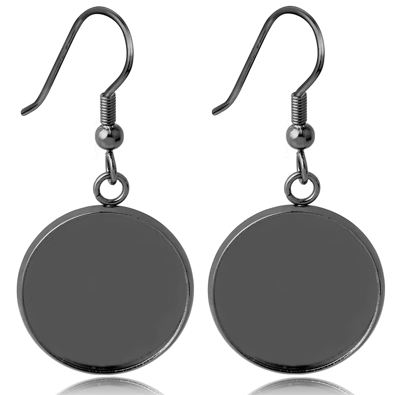 20 шт. крючки для сережек из нержавеющей стали заготовки под кабошон основа