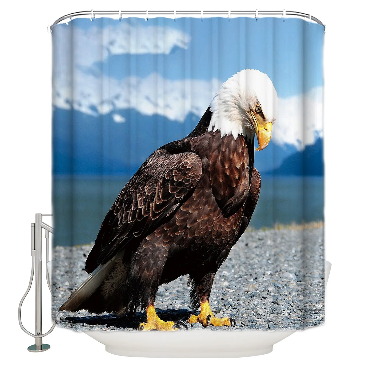 Дикий Орел крюк из полиэстера душевая шторка для ванной украшения|Шторы душа| |