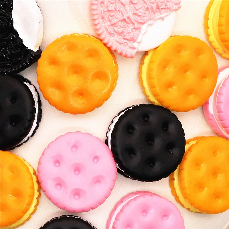 Подвески для обуви из искусственной смолы милые украшения в виде печенья Oreo