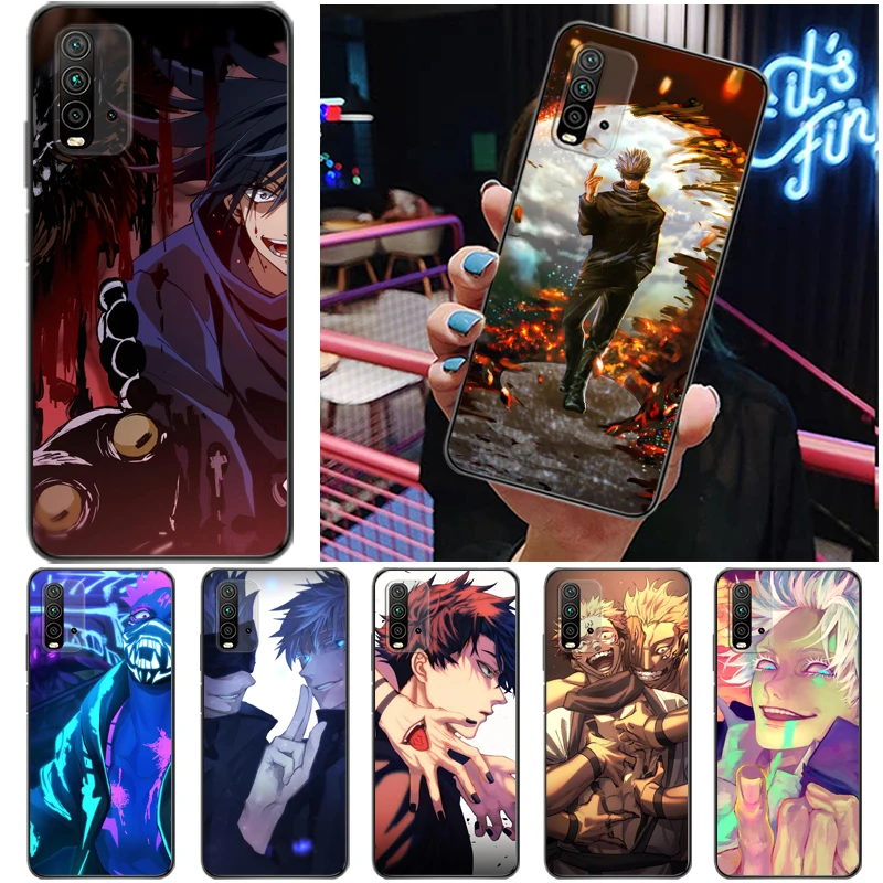 

Jujutsu Kaisen Yuji Itadori Satoru Gojo Sukuna Fushiguro Megumi Phone Case For Xiaomi Redmi 9 9T 9A 9C Pro Cases Carcasa